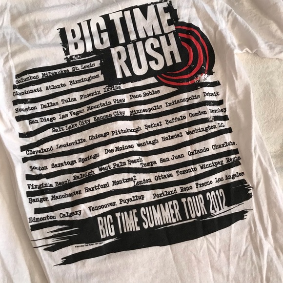big time rush tour shirt 2012